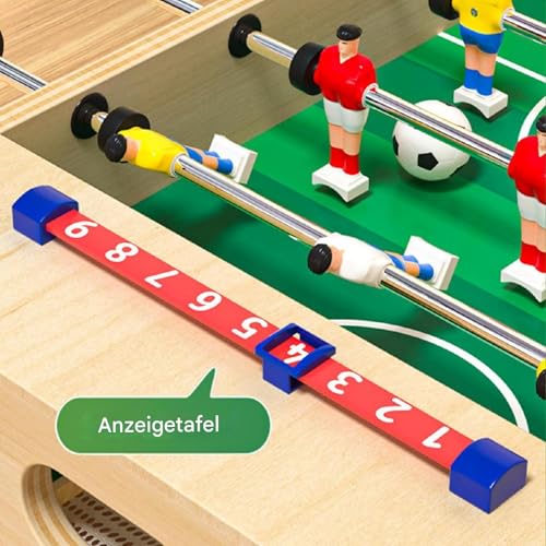 Kickertisch Für Kinder | Kompaktes Desktop-Fußballspiel Aus Holz | Tischfußball-Brettspiel | Familienfreundlicher Tischfußball | Fußball-Brettspiel, Einfacher Zusammenbau Für Kinder – Bild 7
