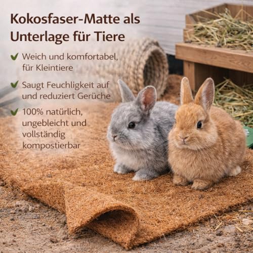 MW.Shop.24 Kokosmatte 100% Biologisch Winterschutz für Pflanzen Kälteschutz in 25cm / 50cm / 75cm /100cm (Breite) - (Meterware) Garten (25cm x 1m)