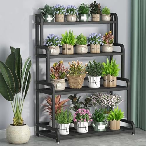 Support à plantes échelle métallique à plusieurs niveaux pour décoration intérieure