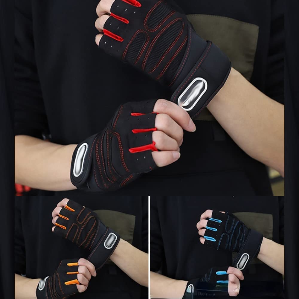 Guantes de Gimnasio Fitness Levantamiento de Pesas Guantes Culturismo Entrenamiento Deportes Ejercicio Ciclismo Deporte Entrenamiento Guante para Hombres y Mujeres (Color : A, Tamaño : XL)