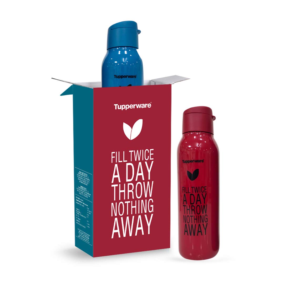 Tupperware Plastic Cnc Bottle Fill Twice, 750Ml, Red,Blue (B08Z45JM59) Amazon Price History, Amazon Price Tracker