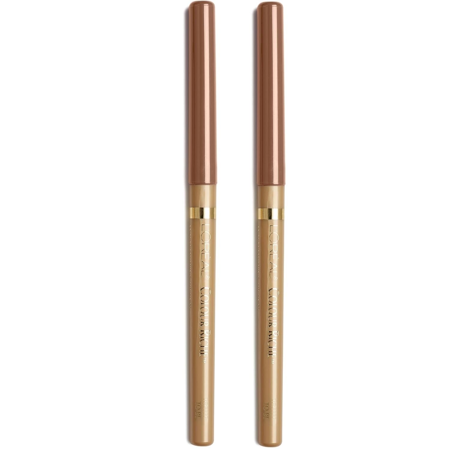 L'Oreal Paris Colour Riche Lip Liner Pencil, Creamy Lip Liner with Omega 3 and Vitamin E, 782 Toffee To Be (Warm Deep Brown), Pack of 2