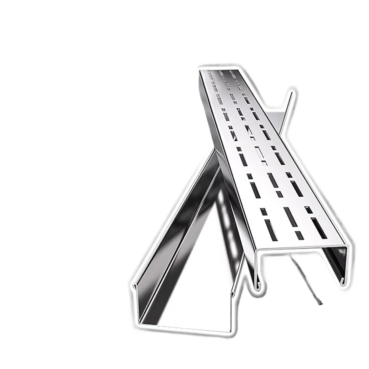 304 SUS Trench Drain Set - Slim Drainage Channel for Outdoor Driveways, Gardens - Detachable Covers(1pack 5x5cm)