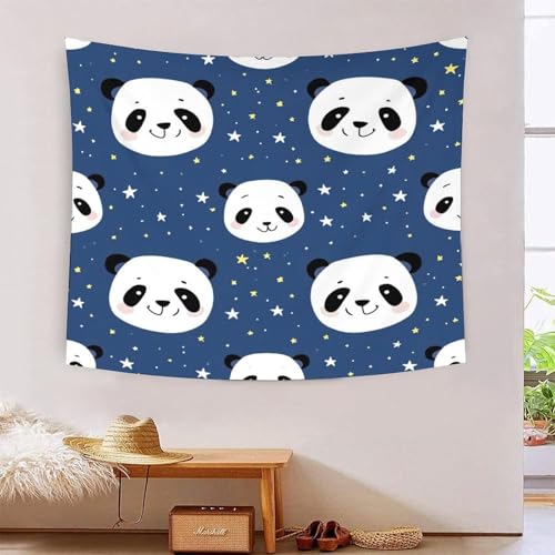 Tapisserie art mural panda 3D en tissu de qualité supérieure pour grand salon moderne