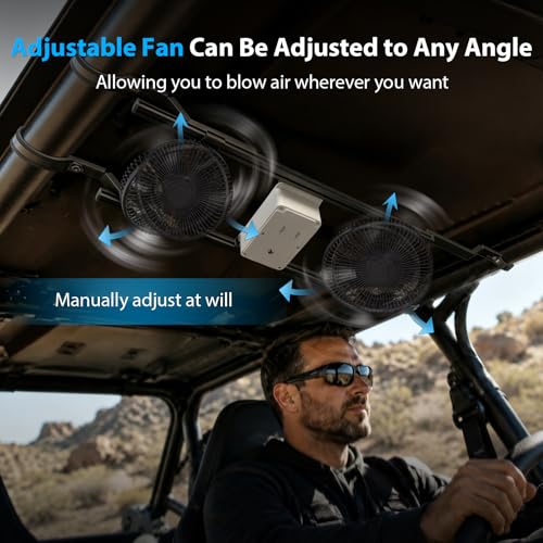 Ventilador UTV 12V para eliminar el calor en cabina Polaris con flujo variable continuo 3