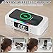 Alarm Clock with Wireless Charging 15W, Alarm Clocks Bedside, Bedside Clock with Wireless Charger, Bluetooth Speaker, Dual Alarm, Night Light, Brightness, Digital Alarm Clock for Bedside Room-White Alarm Clock with Wireless Charging 15W, Alarm Clocks Bedside, Bedside Clock with Wireless Charger, Bluetooth Speaker, Dual Alarm, Night Light, Brightness, Digital Alarm Clock for Bedside Room-White