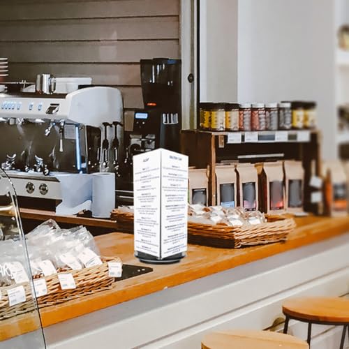 Support de menu gain de place en acrylique transparent rigide pour restaurant - 6