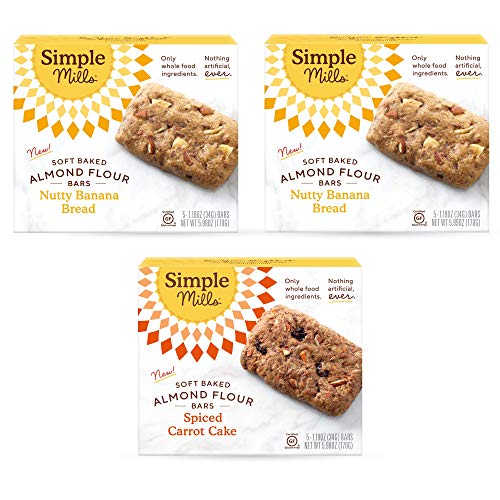 Simple Mills, Snacks Variety Pack, Nutty Banana Bread, Spiced Carrot Cake Variety Pack, 3 Count & Almond Flour Pancake Mix & Waffle Mix, Gluten Free, Made With Whole Foods #TOP1