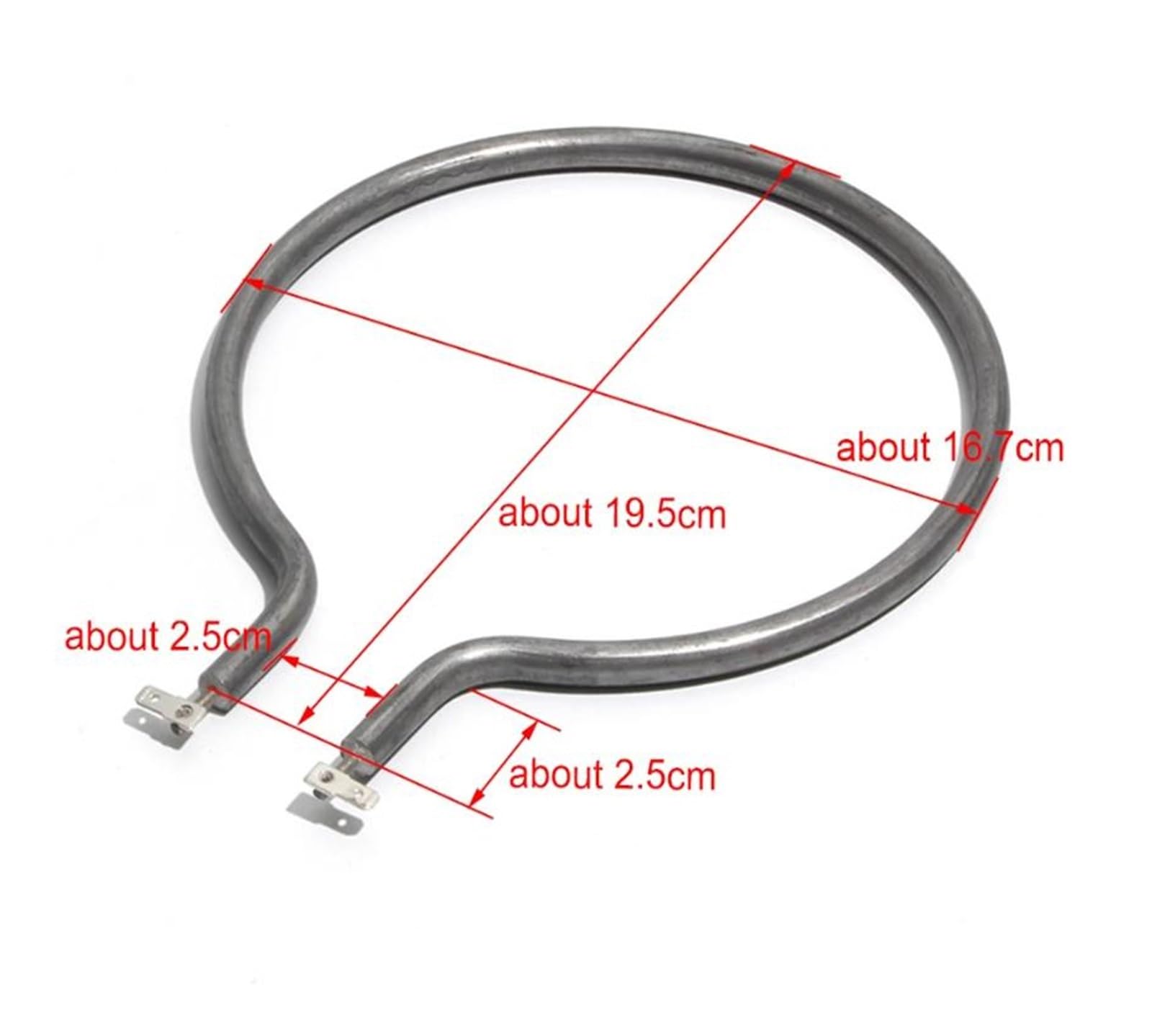 Tubo de calentamiento redondo de estilo de inserción de 8mm for bandeja eléctrica for hornear, accesorios for Wok, varilla calefactora Circular de bobina de hierro