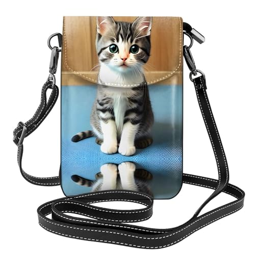 QAZWZML Cartera pequeña cruzada para teléfono con tapa abatible, perfecta para ir de compras, viajes y uso diario.