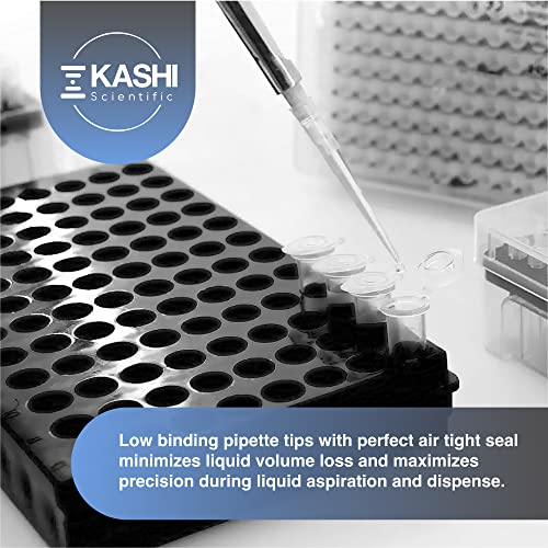 Image of Kashi Scientific 10uL Universal Non-Filter Pipette Tips, Sterile Low Binding Pipet Tips with Clear Graduation, DNase /RNase Free [10uL, 1000pcs]