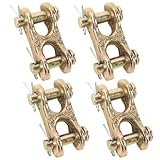 Terixe 5/16 Inch Safety Chain Repair Link 4 Pack, G70 Alloy Steel Double Clevis Chain Connector Link, 5/16 Inch Twin Clevis Link for Safety Chain Link Repair, 3900 lbs Working Load Chain Connectors