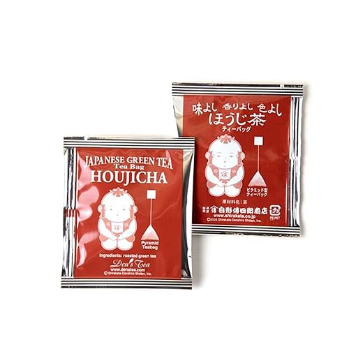 Miniatura 2 de Den's Tea Bolsitas de té piramidales, auténtica houjicha japonesa, paquete de 16 (Houjicha)