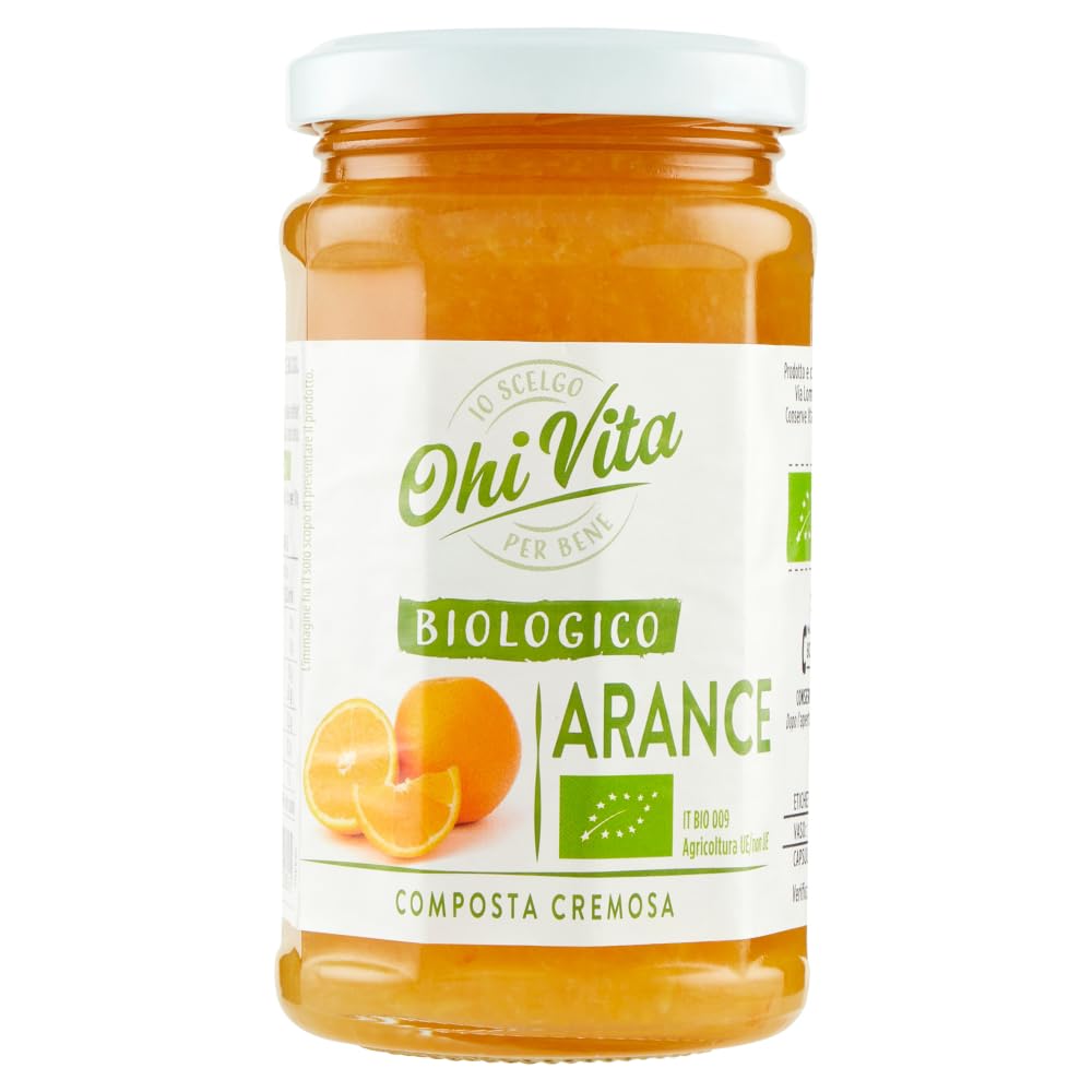 12er-Pack Testpaket Ohi Vita Marmelade Orangen - Erdbeeren - Blaubeeren,Cremiges Fruchtkompott,250g Glas + 1er-Pack Kostenlos Felce Azzurra Talkumpuder, 100g-Beutel