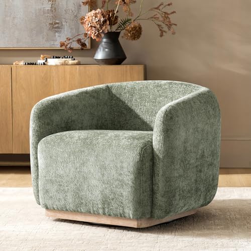 Sillón giratorio tapizado moderno verde musgo miniatura 7