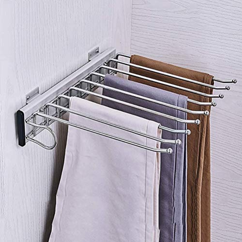 JCJ Pantalonero Extraible para Armario Extraíble 9 Brazos,Percha para Pantalones con Corredera para Armario De Perchas para Ahorrar Espacio Y Almacenamiento para, 18.5 × 13.4 × 3 Pulgadas