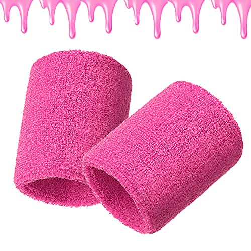 Image of Bememo 12 Pack Wristbands Sweatband for Women Men, Neon Colored Sport Wrist Bands, Tennis Football Basketball Sweatbands, Moisture Wicking Arm Bands for Working Out