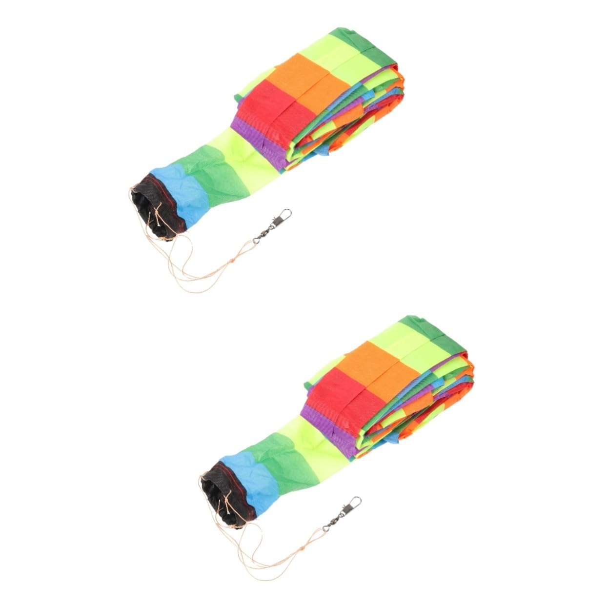 GALPADA 2pcs Colorful Streamer Kite Tail Accessory Decorative Rainbow Tail for Outdoor Kites for Flying Games Durable Easy to Attach and Aesthetics