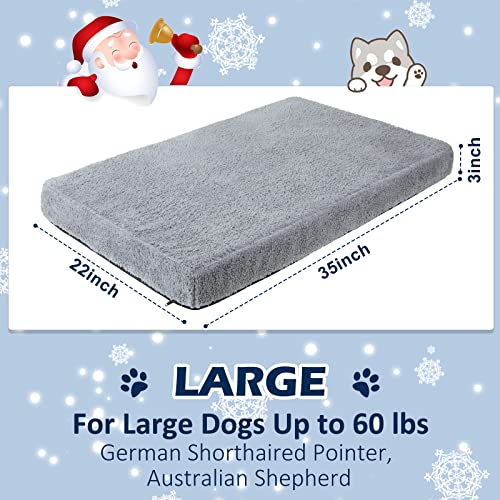 SHU UFANRO Large Dog Bed for Medium Large Dogs, Waterproof Orthopedic Memory Foam Dog Bed with Removable Washable Cover… - Image 4