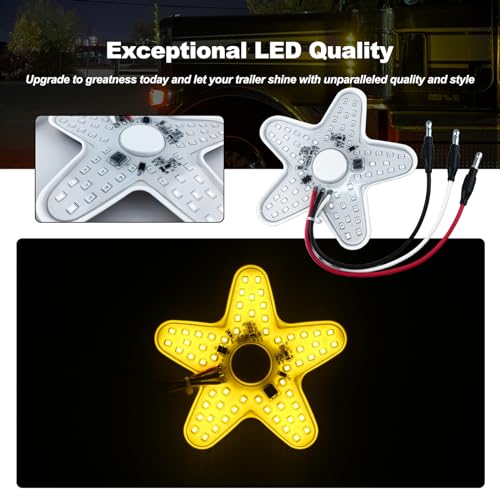 Lámpara LED para limpiador de aire Peterbilt amarilla miniatura 2