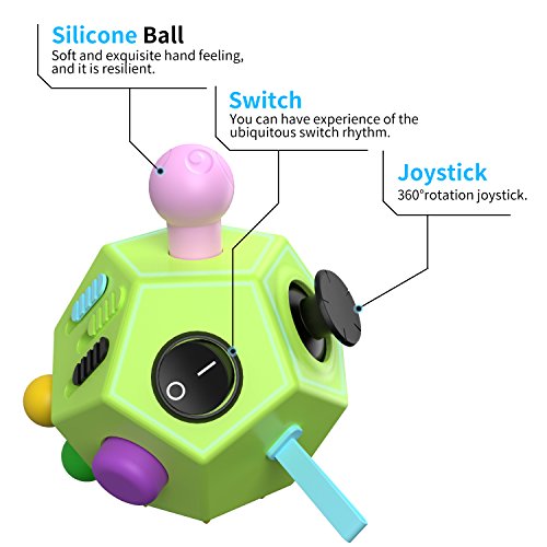 ATiC Giocattolo Fidget Cubo a 12 lati, Cubo Magico...