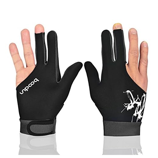 Anser M050912 Man Woman Elastic Lycra 3 Fingers Show Gloves for Billiard Shooters Carom Pool Snooker Cue Sport - Wear on The Right or Left Hand 1PCS (Gray, L)