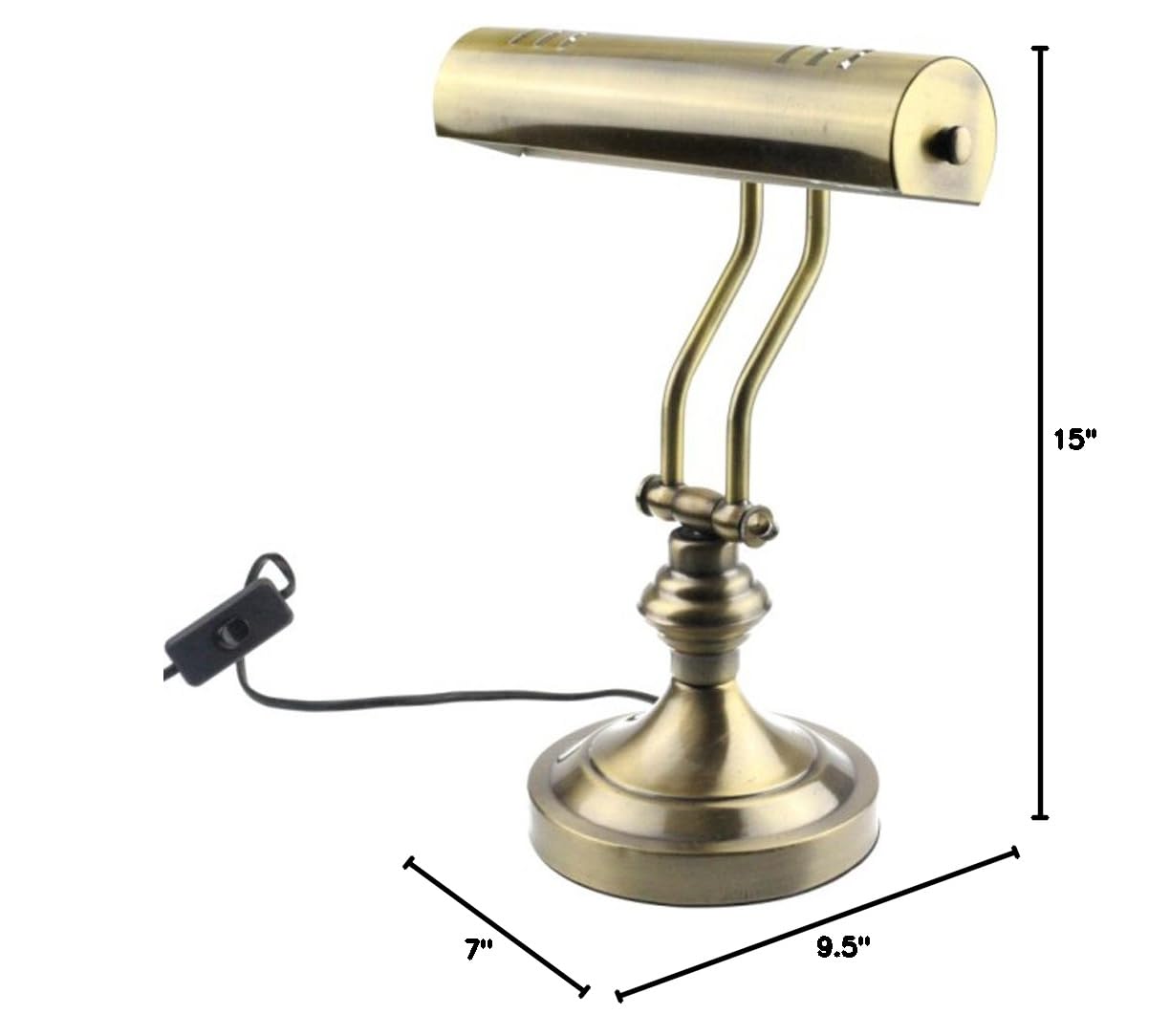 RUDY Piano Desk Lamp 15H Brushed Gold Finish Home Accent