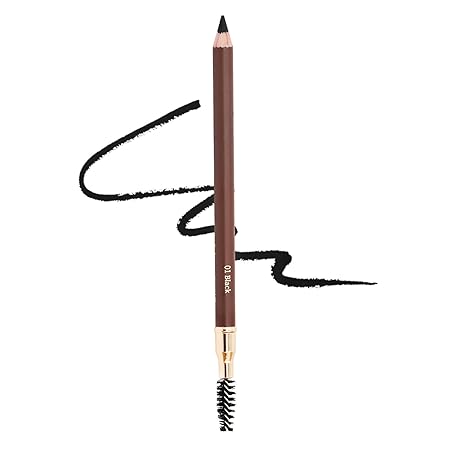 Scala 1 pcs Makeup Eyebrow Enhancer 12H Long Lasting Sweat &Waterproof Eyebrow Pencil Pen 5 Colors Dark Brown Eye Brow Pencil (1# Black)