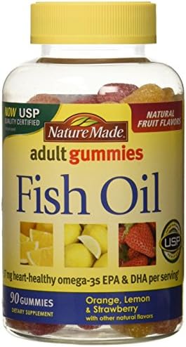 Nature Made Fish Oil Adult Gummies - Orange Lemon & Strawberry Banana 90 Ct, Pack of 2