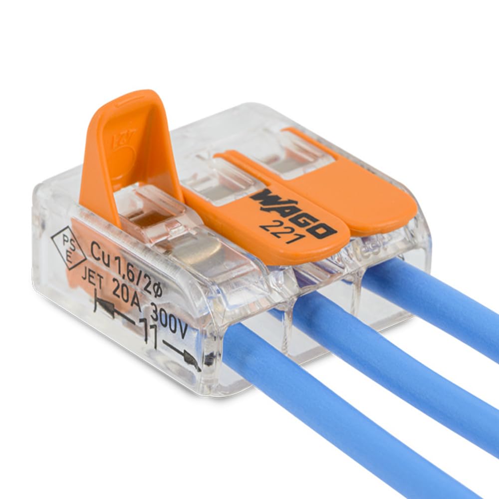 WAGO - S221 100 morsetti per connessione rapida 2,3 e 5 entrate per fili flessibili e rigidi