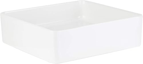 Miniatura 4 de Signature Hardware 447955 Hibiscus - Lavabo de baño rectangular de arcilla refractaria de 16 pulgadas