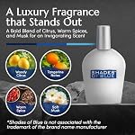 PB ParfumsBelcam Shades de Blue Eau de Toilette Spray pour les hommes – Citrus frais boisé Cologne avec mandarine, épices chaudes & Mousse – Hommes de style méditerranéen Parfum, Abordable Scent quotidien, 3.4 C'est vrai.