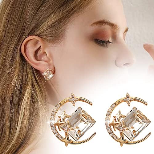 Moon Star Temperament Small Fragrance Light Luxury Fashion Temperament Stud Earrings White Tassel Earrings Women Earrings Pack