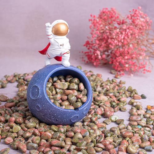 Image of Polished Unakite Crystal Stone Set - 72 Pcs, 0.5 inch 10 oz Handpicked Tumbled Gemstones Rocks, Pebbles for Reiki, Chakra, Healing, Home Decor