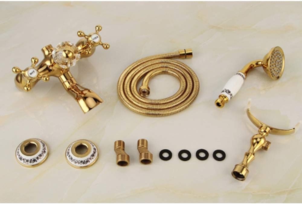 Shower Set Bathroom Shower Hand Spray Adjustable Wall Mounted Copper Shower Spray Set Thermostatic Bathtub Shower Faucet