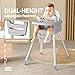 Portable 3 in 1 High Chairs for Babies and Toddlers, Convertible Baby Feeding Chair with Tray, Easy Clean Baby High Chair for Toddler with Foot Rest, Infant Highchairs & Booster Seats with Cush Grey