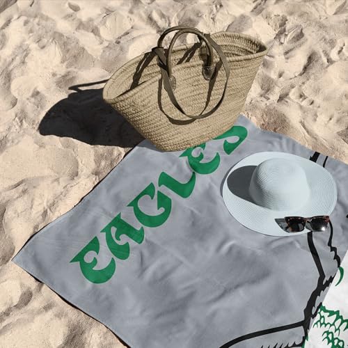 Image of Northwest NFL Philadelphia Eagles Microfiber Beach Towel, 30 x 60 Inches - Quick Dry, Sand Resistant, Lightweight, Highly Absorbent, Incisor Design
