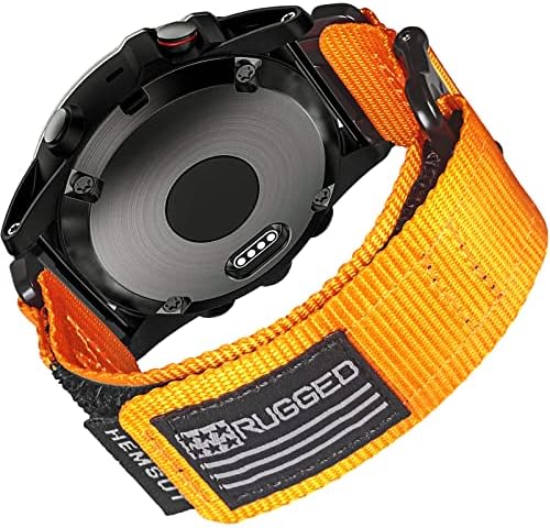 Compatible With Garmin Watch Band, Super Rugged Nylon Sports Strap With Woven Loop Design, For Fฤnix/Forerunner/Approach/MARQ/Quatix/D2 Series Tough Replacement Band For Men
