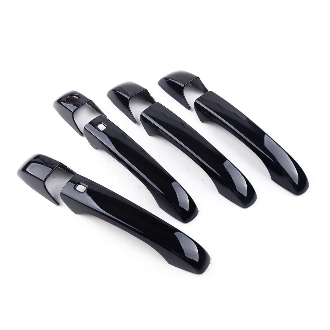 Rinkteea One Color Exterior Car Door Handle For Jeep Grand Cherokee 2011-2019 8Pcs Car Gloss Black Door Handle Cover Trim