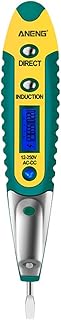 KKmoon Caneta de teste VD700 AC/DC 12-250V Display digital LCD Caneta de teste de tensão Testador de tensão Caneta de chave de fenda elétrica Caneta detectora de tensão multifuncional com iluminação auxiliar LED