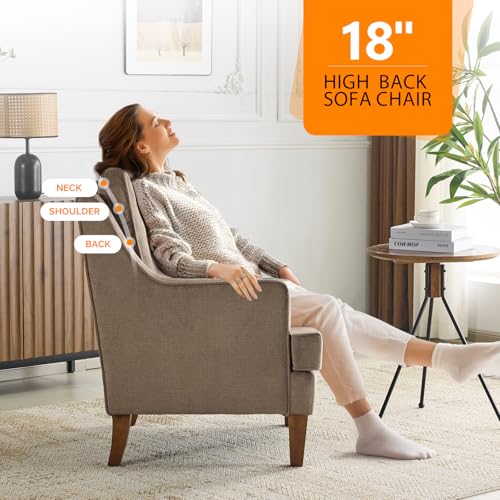 Sillón de diseño mid-century marrón claro miniatura 4
