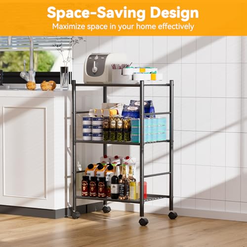 50% Off BolDuck 3-Tier Metal Shelf Organizer with Wheels