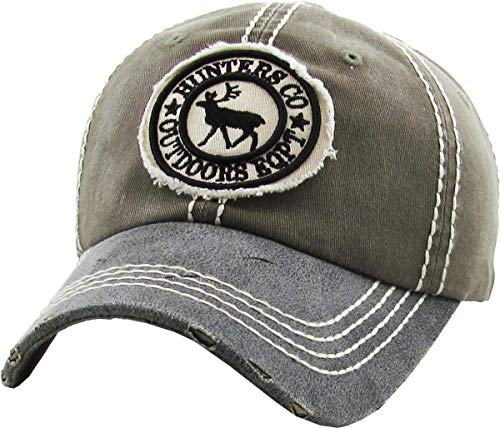 Image of KBETHOS Outdoor Hunting Fishing Lake Life Tactical Distressed Baseball Cap Dad Hats Adjustable Unisex