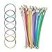 TAIYOU 30pcs Porte Clé Fil INOX 6 Couleurs Câbles Porte Clés Fil Trousseau Câbles de Boucle Anneaux avec Joints Acier Inoxydable pour Pendre Étiquette de Bagage Activités Extérieures 2mm 6 Pouces