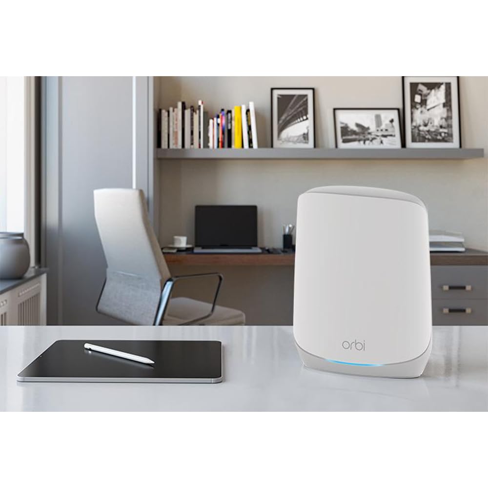 NETGEAR Orbi Sistema de Red de Malla WiFi 6 (RBK763S) – Router & 2 Extensor Satélites, características Seguridad, hasta 5,4 Gbps, Cubre 525 m², 75 Dispositivos, Armor Gratuita