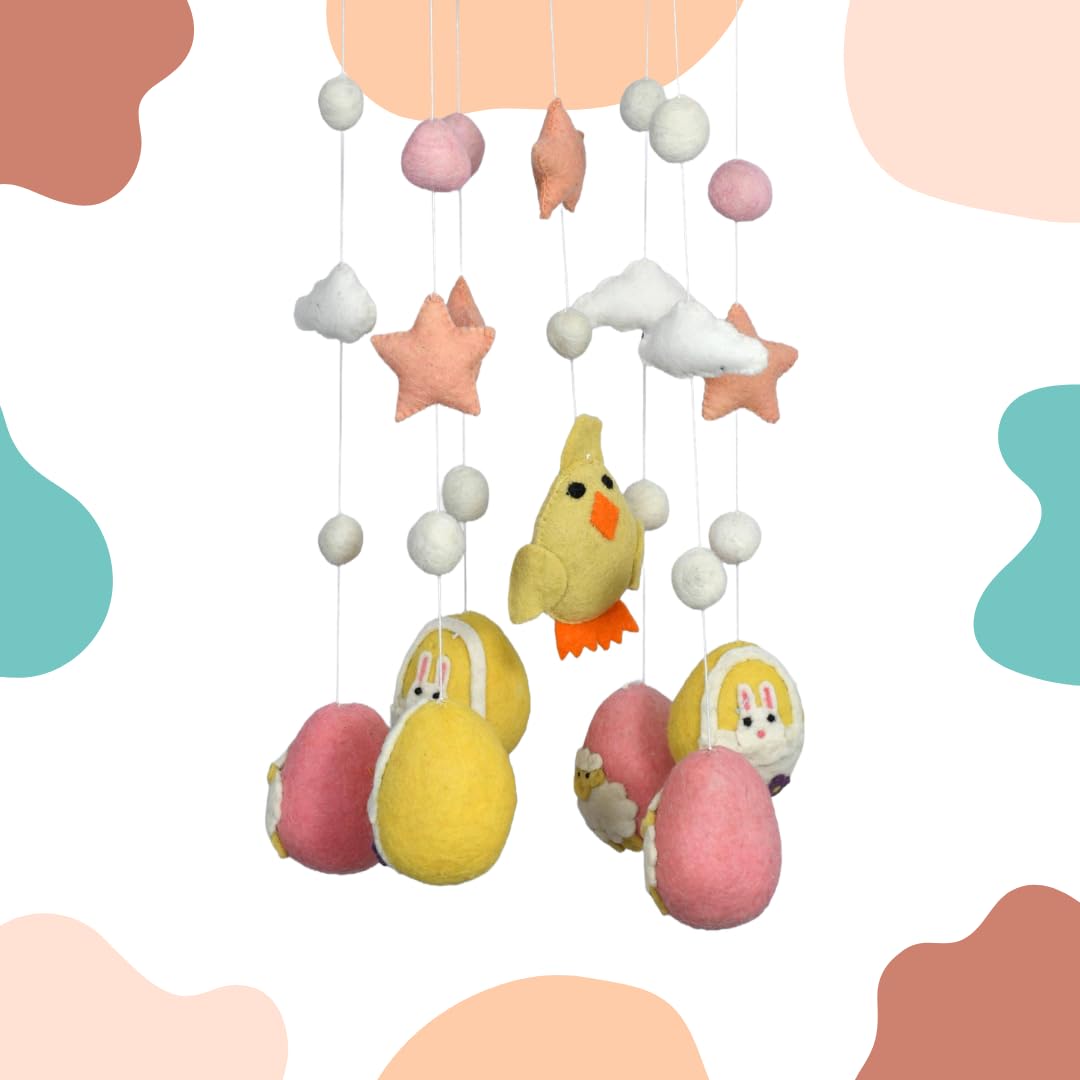 THB Baby Mobile Animal Nursery Decoration Newborn Shower Gift Birthday Gift | Baby Bed Decoration for Boys and Girls Toys Figure Playing Set Octopus Family for Babies | DIY Hanging 2
