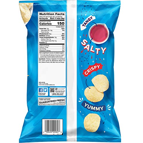 Lay's Potato Chips, Salt & Vinegar, 7.75 Oz #TOP1