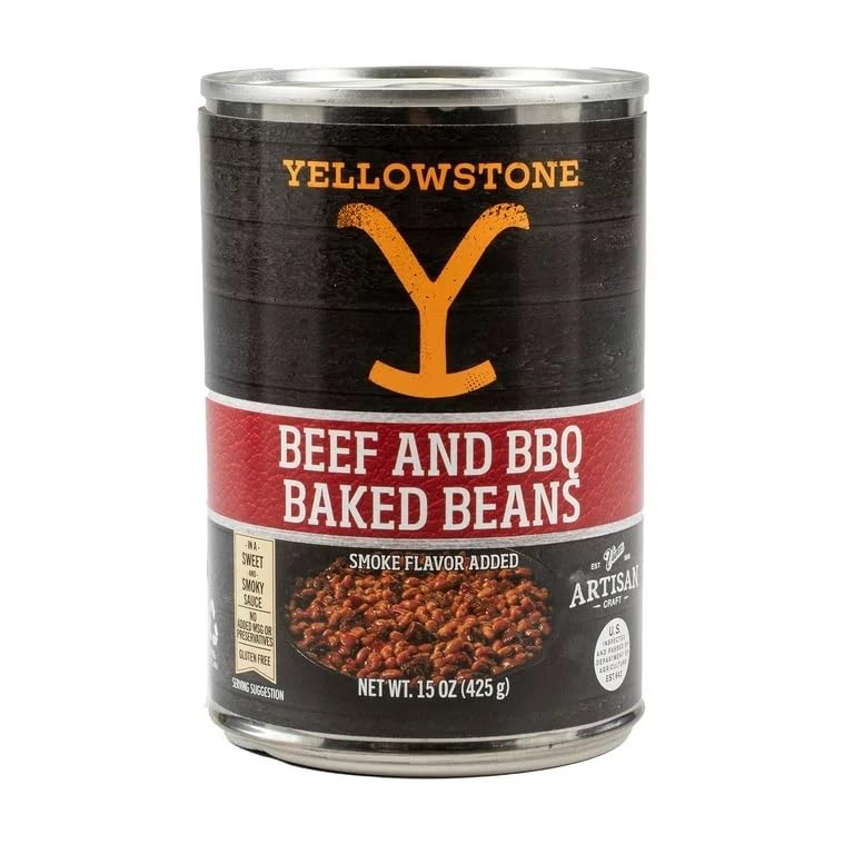 Yellowstone Beef and BBQ Baked Beans 15 oz. (Pack of 6)