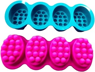 CRAFTHROU 4 Moldes De Silicone Moldes De Silicone Moldes De Sabonete Molde De Mousse Molde De Bolo De Silicone Molde De Mousse Sabonete De Silicone Céu Azul 3D Pintado Moldes De Sabonete De