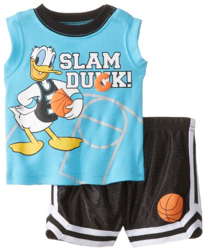 Image of Disney Baby-Boys Newborn Donald Duck 2 Piece Tank and Short Set